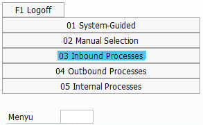 Əl terminalı mal giriş ekranı - 1